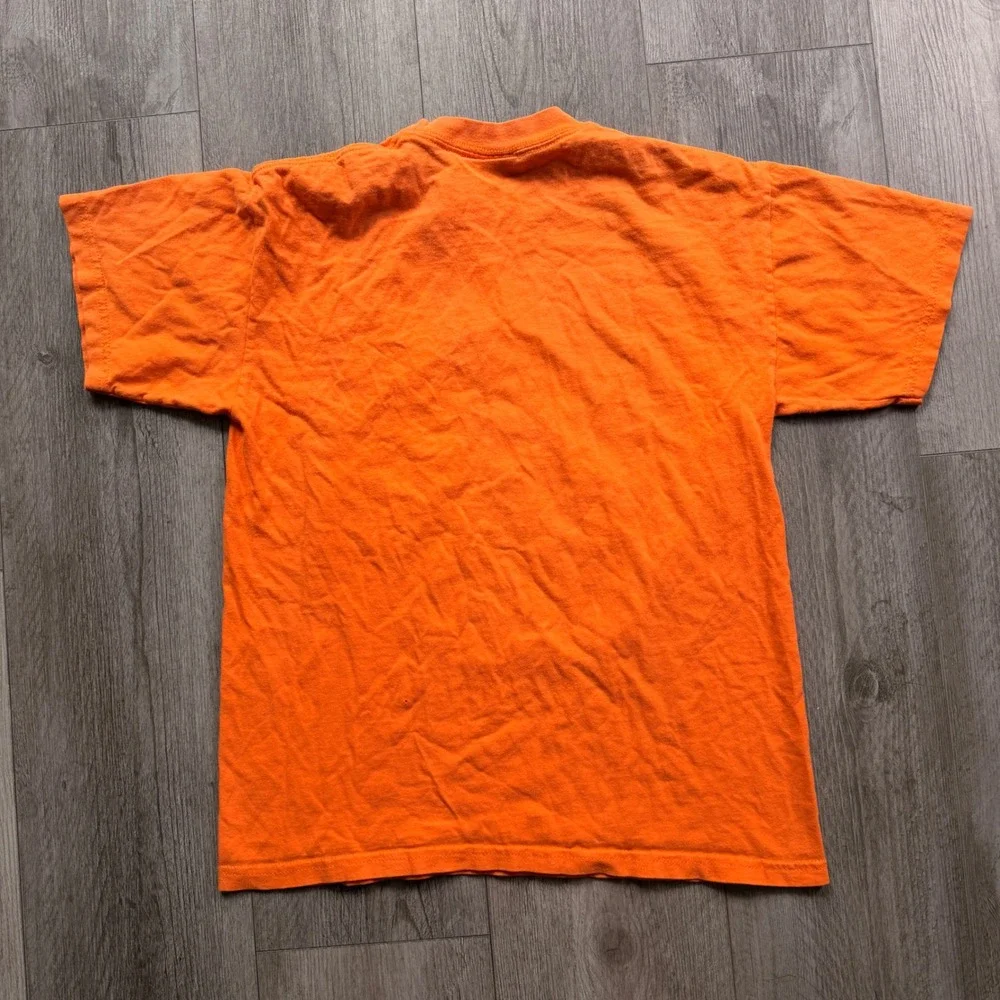 Vintage 2003 Spider-Man Animated Series Orange Tee L Marvel Y2K Cartoon Graphic